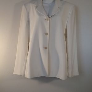 Jones New York Cream Blazer Size: 12P